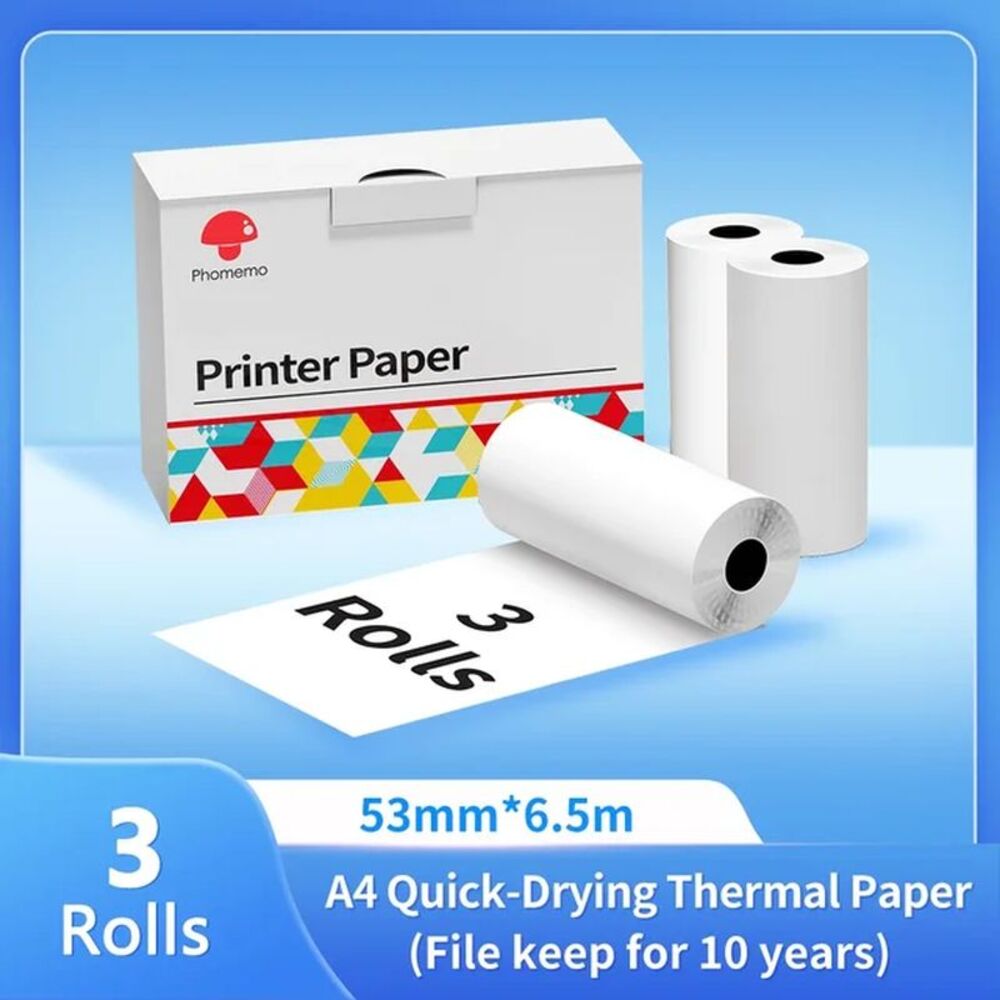 Phomemo A4 Thermal Printer Paper Letter Paper Quick-Dry Continuous Paper Suitab